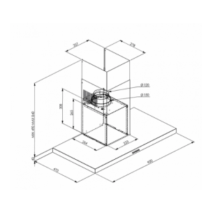 Cimatech 高德 CH201N-900 90厘米 1250m³/h 煙囪式抽油煙機 (意大利製造)